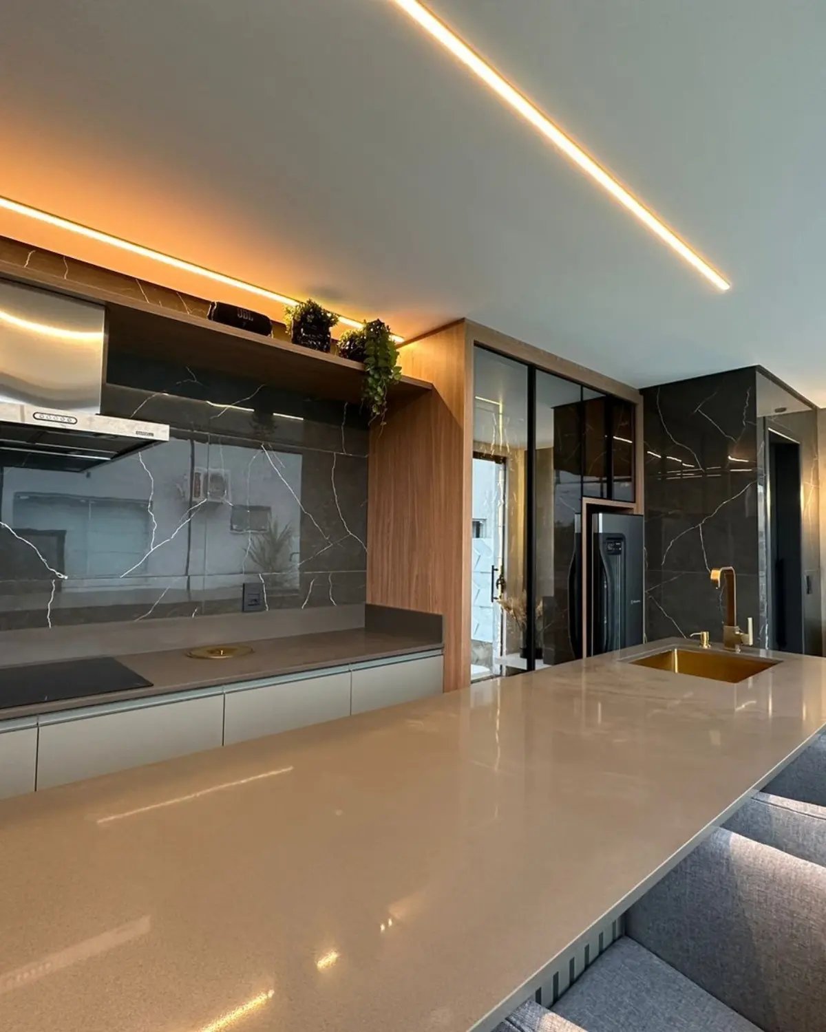 Ambiente gourmet com ilha premium